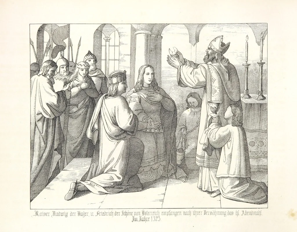 An illustration from Geschichte von Bayern und der zum Königreiche Bayern gehörigen Provinzen Rheinpfalz, Franken u. Schwaben in 120 Bildern mit erklärendem Texte, 1853, leaf 196