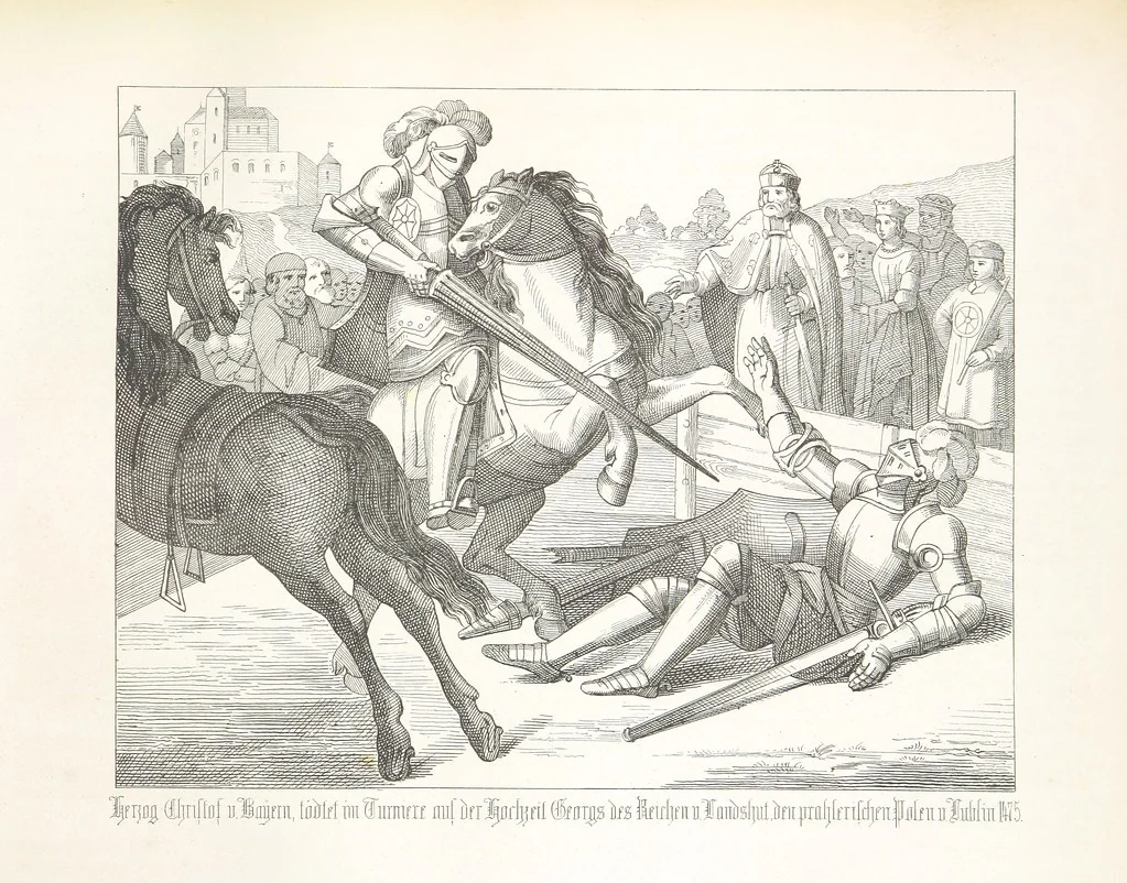 An illustration from Geschichte von Bayern und der zum Königreiche Bayern gehörigen Provinzen Rheinpfalz, Franken u. Schwaben in 120 Bildern mit erklärendem Texte, 1853, leaf 221
