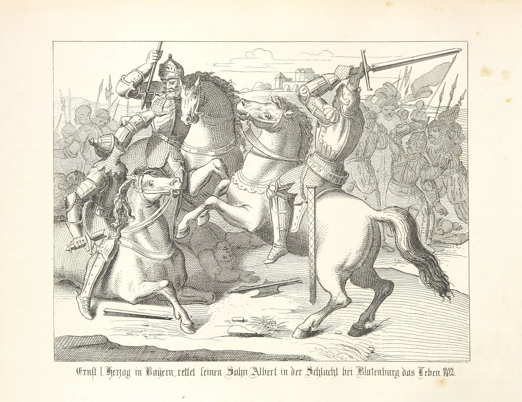 An illustration from Geschichte von Bayern und der zum Königreiche Bayern gehörigen Provinzen Rheinpfalz, Franken u. Schwaben in 120 Bildern mit erklärendem Texte, 1853, leaf 224