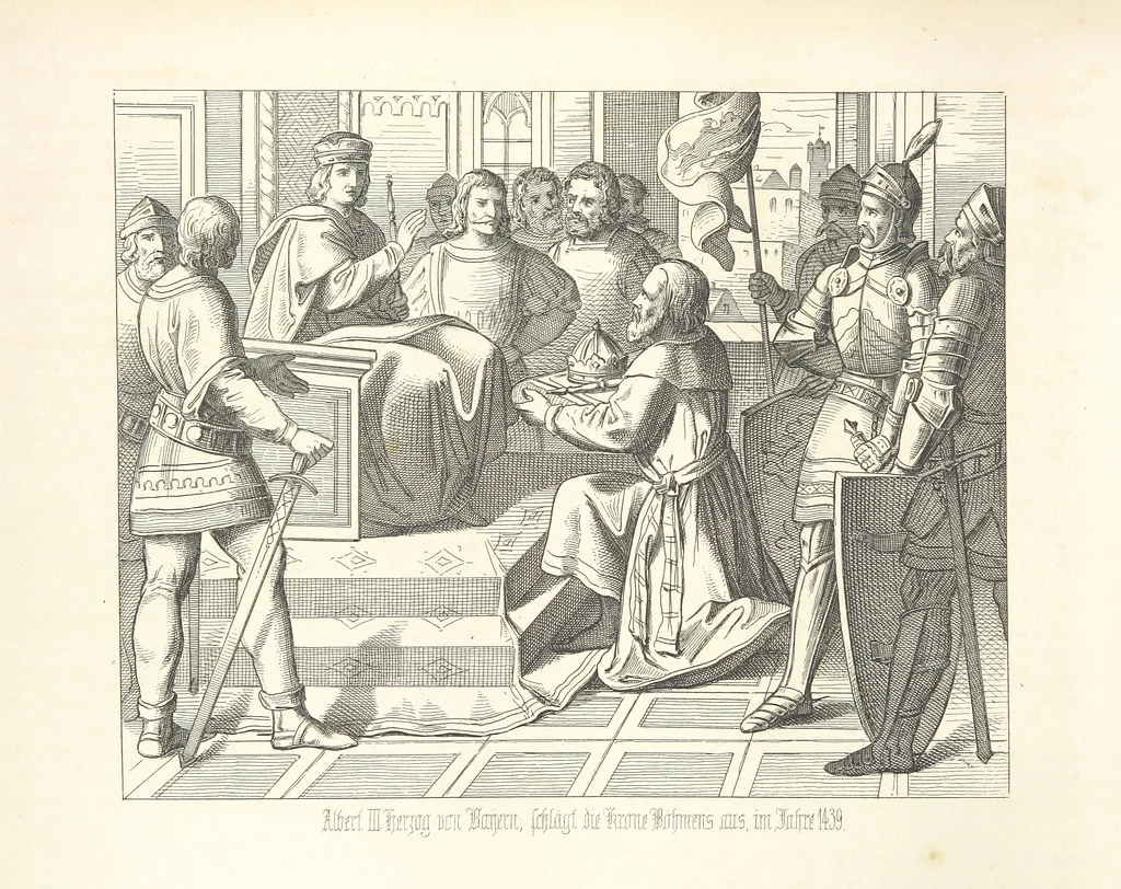 An illustration from Geschichte von Bayern und der zum Königreiche Bayern gehörigen Provinzen Rheinpfalz, Franken u. Schwaben in 120 Bildern mit erklärendem Texte, 1853, leaf 228