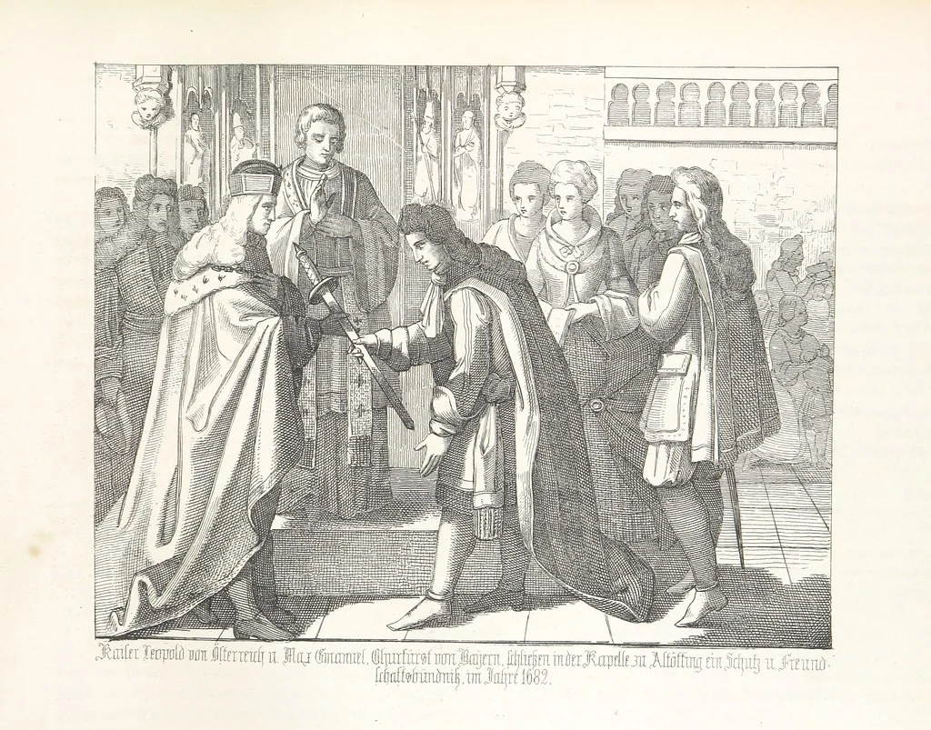 An illustration from Geschichte von Bayern und der zum Königreiche Bayern gehörigen Provinzen Rheinpfalz, Franken u. Schwaben in 120 Bildern mit erklärendem Texte, 1853, leaf 301