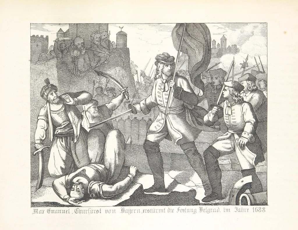An illustration from Geschichte von Bayern und der zum Königreiche Bayern gehörigen Provinzen Rheinpfalz, Franken u. Schwaben in 120 Bildern mit erklärendem Texte, 1853, leaf 305
