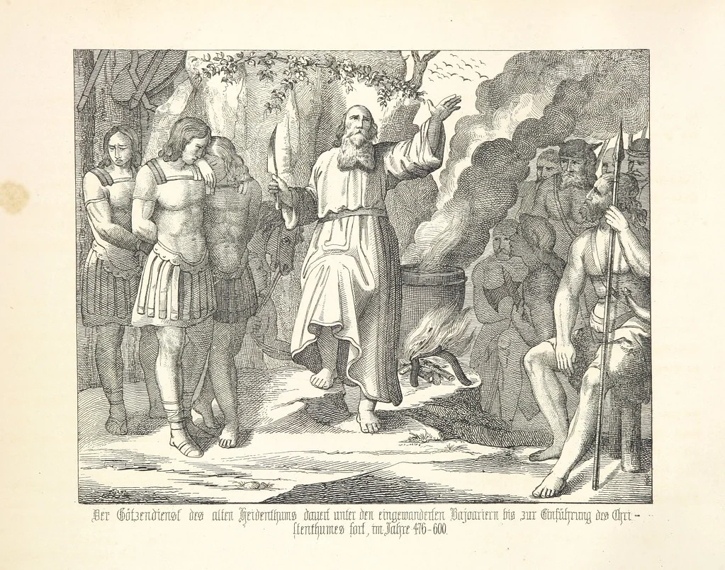 An illustration from Geschichte von Bayern und der zum Königreiche Bayern gehörigen Provinzen Rheinpfalz, Franken u. Schwaben in 120 Bildern mit erklärendem Texte, 1853, leaf 32