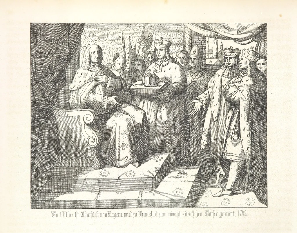 An illustration from Geschichte von Bayern und der zum Königreiche Bayern gehörigen Provinzen Rheinpfalz, Franken u. Schwaben in 120 Bildern mit erklärendem Texte, 1853, leaf 328