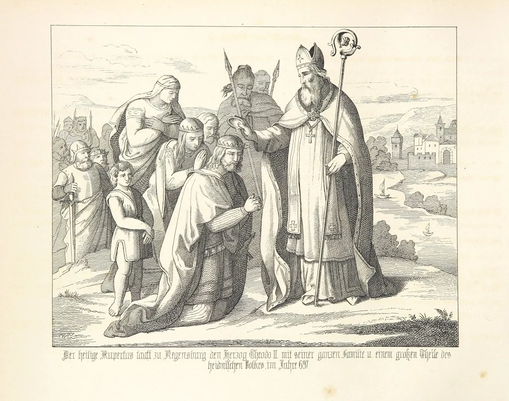 An illustration from Geschichte von Bayern und der zum Königreiche Bayern gehörigen Provinzen Rheinpfalz, Franken u. Schwaben in 120 Bildern mit erklärendem Texte, 1853, leaf 44