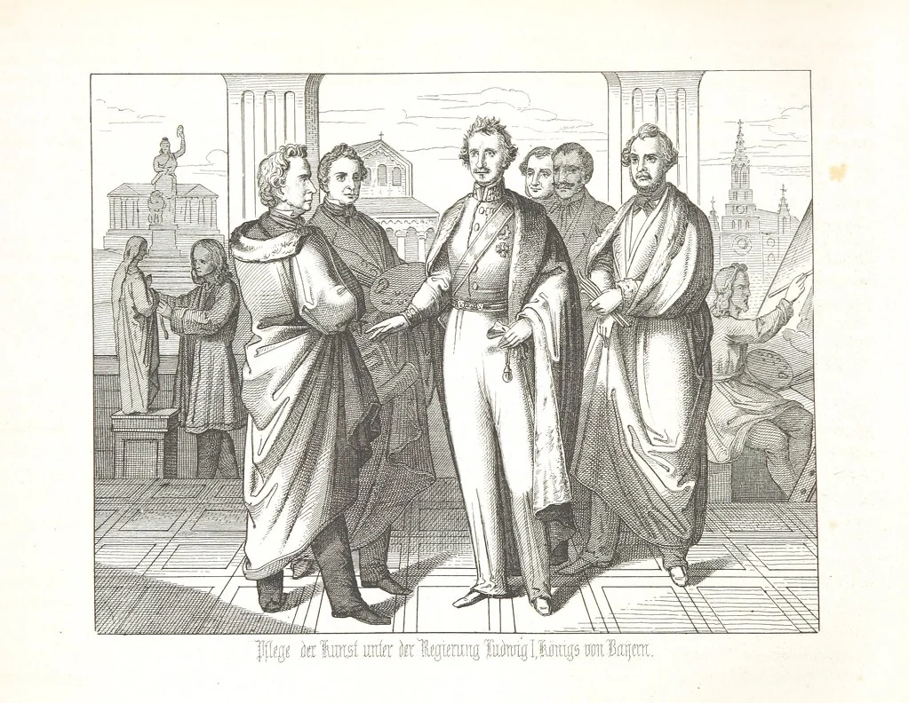 An illustration from Geschichte von Bayern und der zum Königreiche Bayern gehörigen Provinzen Rheinpfalz, Franken u. Schwaben in 120 Bildern mit erklärendem Texte, 1853, leaf 456