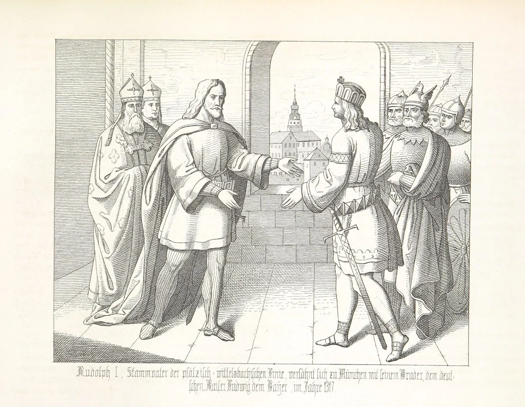 An illustration from Geschichte von Bayern und der zum Königreiche Bayern gehörigen Provinzen Rheinpfalz, Franken u. Schwaben in 120 Bildern mit erklärendem Texte, 1853, leaf 465