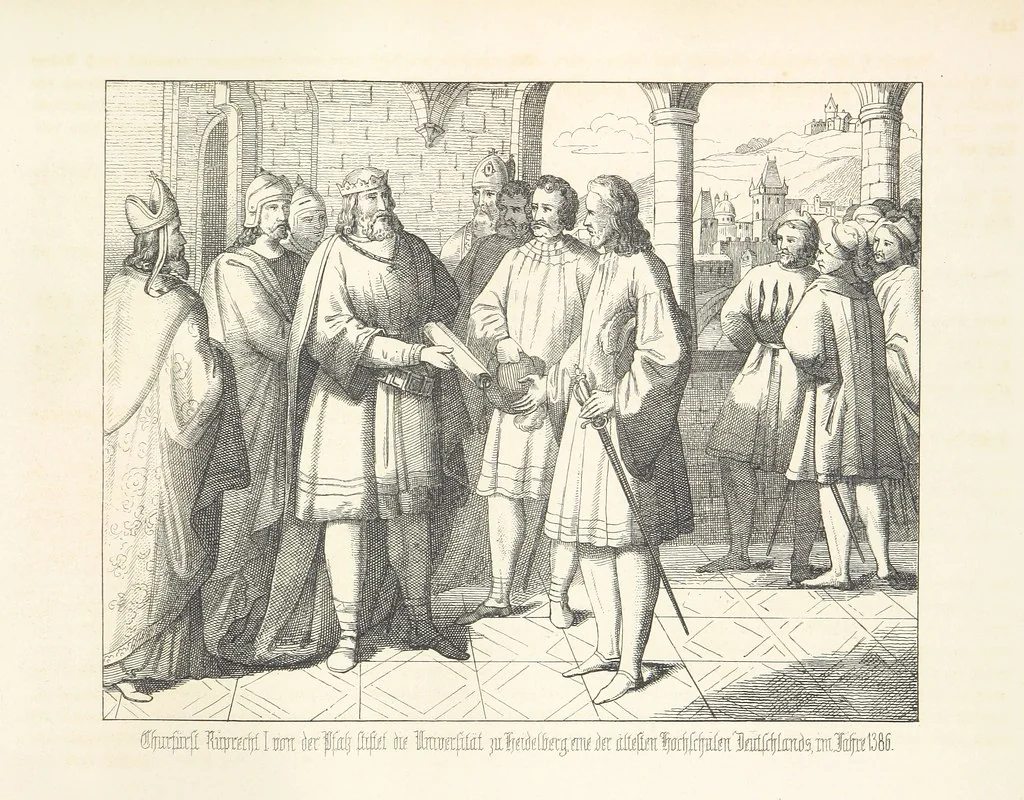 An illustration from Geschichte von Bayern und der zum Königreiche Bayern gehörigen Provinzen Rheinpfalz, Franken u. Schwaben in 120 Bildern mit erklärendem Texte, 1853, leaf 469