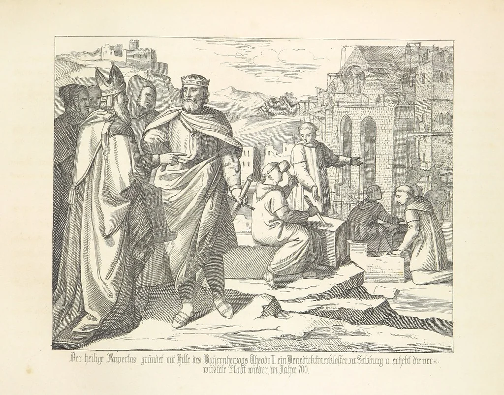 An illustration from Geschichte von Bayern und der zum Königreiche Bayern gehörigen Provinzen Rheinpfalz, Franken u. Schwaben in 120 Bildern mit erklärendem Texte, 1853, leaf 47