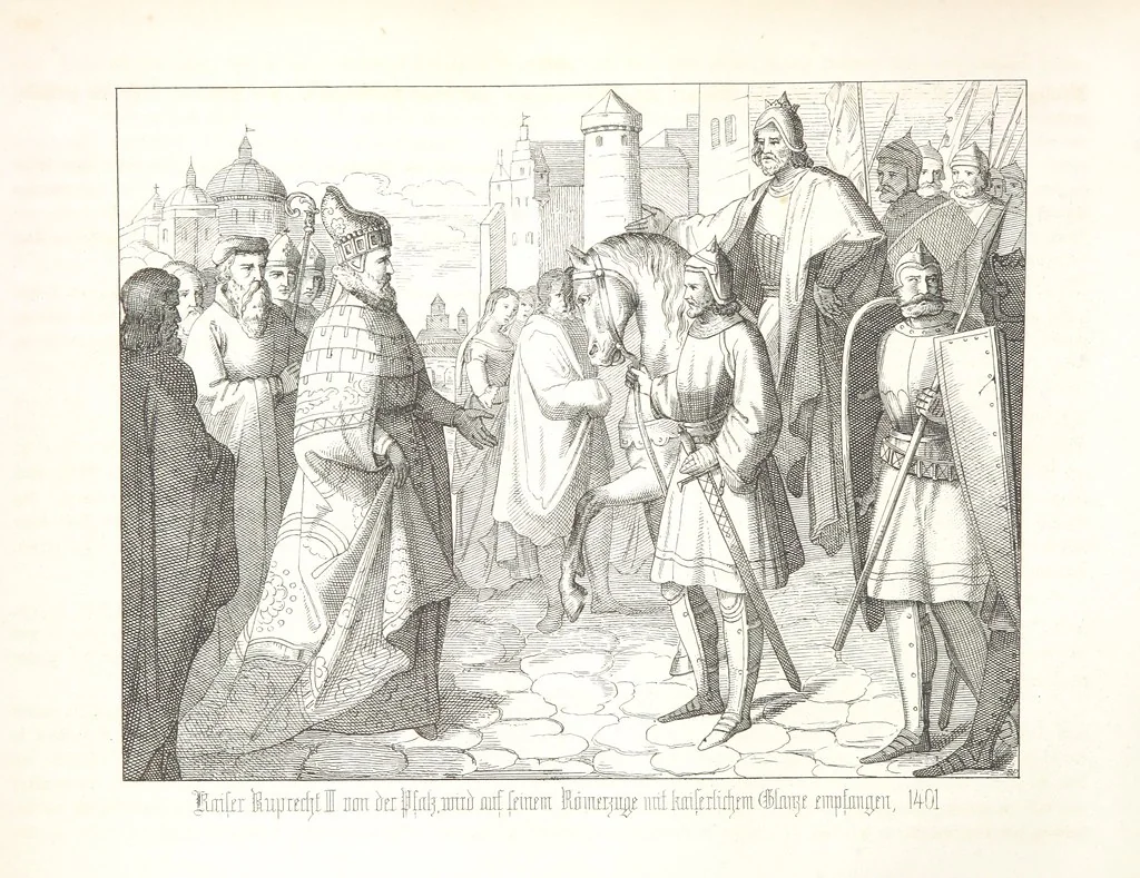 An illustration from Geschichte von Bayern und der zum Königreiche Bayern gehörigen Provinzen Rheinpfalz, Franken u. Schwaben in 120 Bildern mit erklärendem Texte, 1853, leaf 472