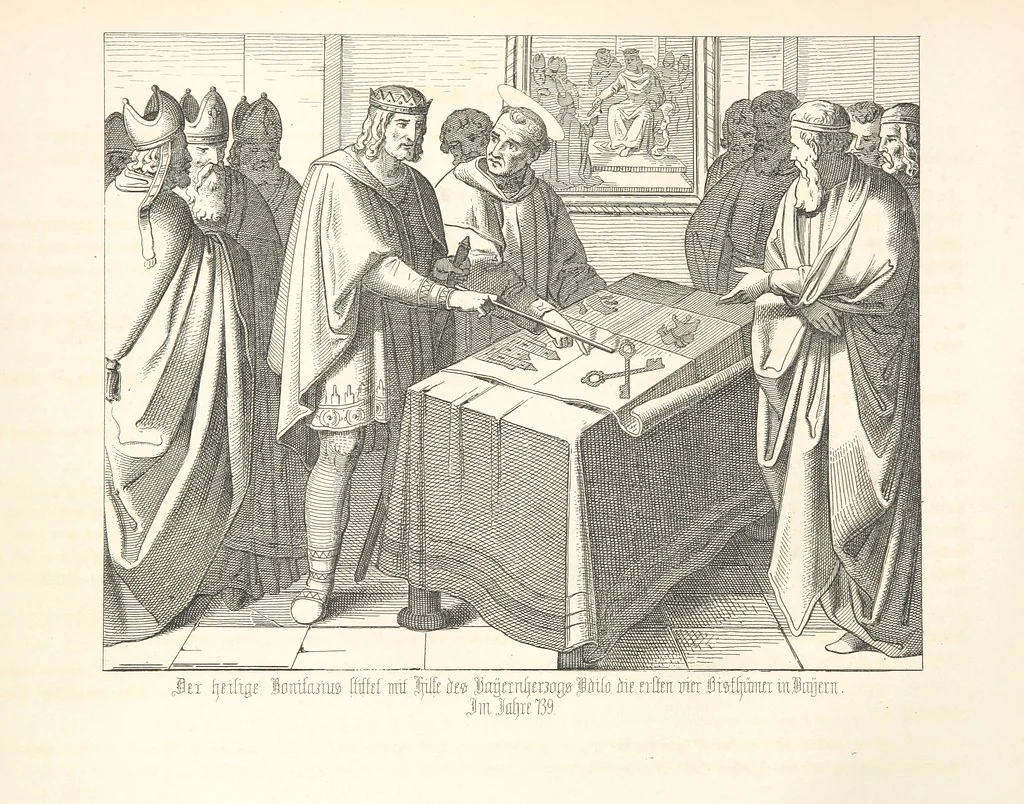 An illustration from Geschichte von Bayern und der zum Königreiche Bayern gehörigen Provinzen Rheinpfalz, Franken u. Schwaben in 120 Bildern mit erklärendem Texte, 1853, leaf 56