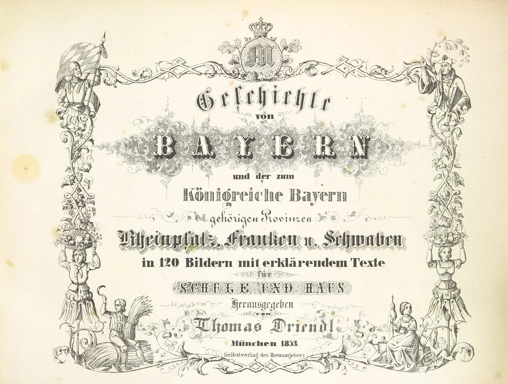 An illustration from Geschichte von Bayern und der zum Königreiche Bayern gehörigen Provinzen Rheinpfalz, Franken u. Schwaben in 120 Bildern mit erklärendem Texte, 1853, leaf 7