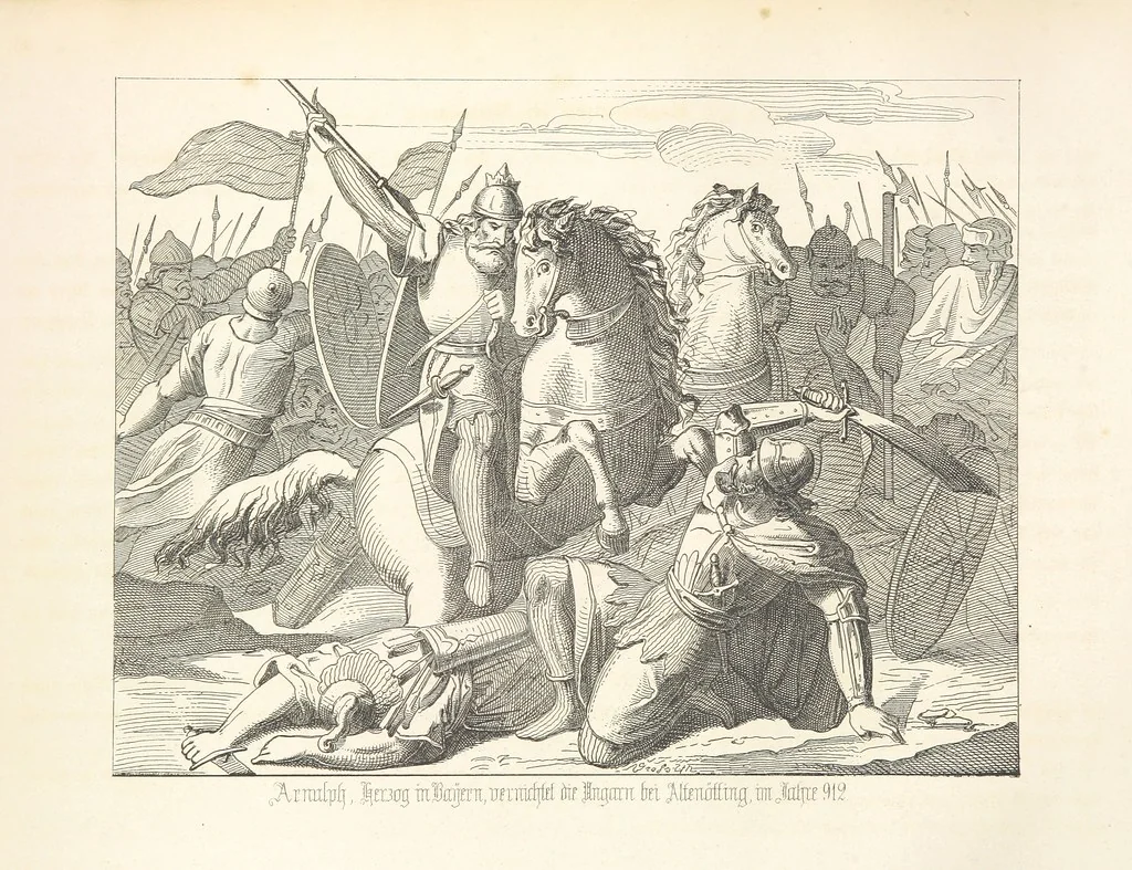 An illustration from Geschichte von Bayern und der zum Königreiche Bayern gehörigen Provinzen Rheinpfalz, Franken u. Schwaben in 120 Bildern mit erklärendem Texte, 1853, leaf 92