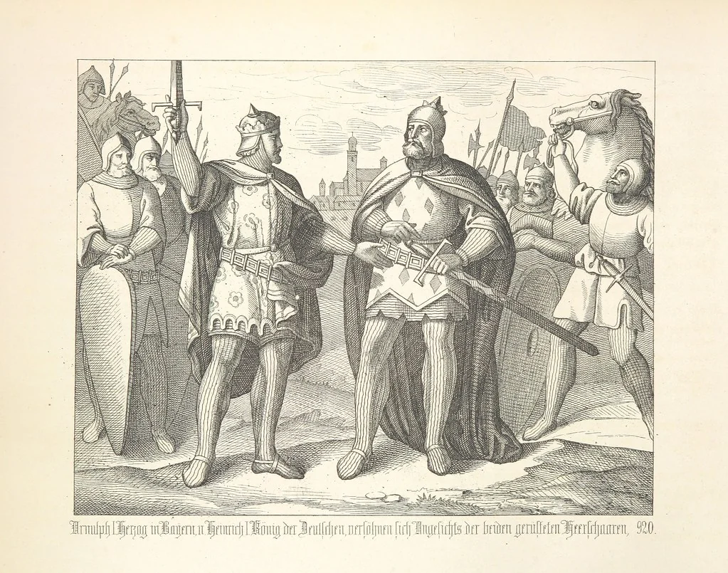 An illustration from Geschichte von Bayern und der zum Königreiche Bayern gehörigen Provinzen Rheinpfalz, Franken u. Schwaben in 120 Bildern mit erklärendem Texte, 1853, leaf 98