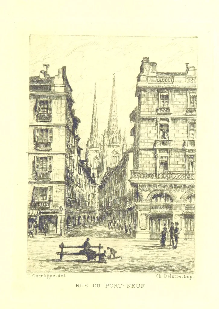 An illustration from Bayonne historique et pittoresque ... Illustrations à l'eau-forte par F. Corrèges, 1893, leaf 143