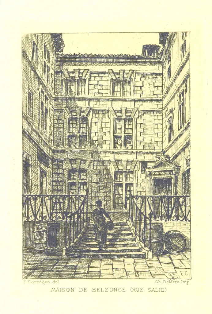 An illustration from Bayonne historique et pittoresque ... Illustrations à l'eau-forte par F. Corrèges, 1893, leaf 156