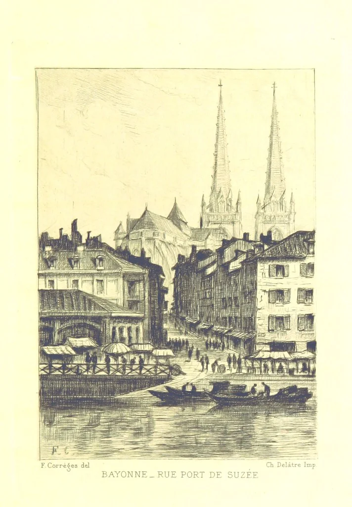 An illustration from Bayonne historique et pittoresque ... Illustrations à l'eau-forte par F. Corrèges, 1893, leaf 159