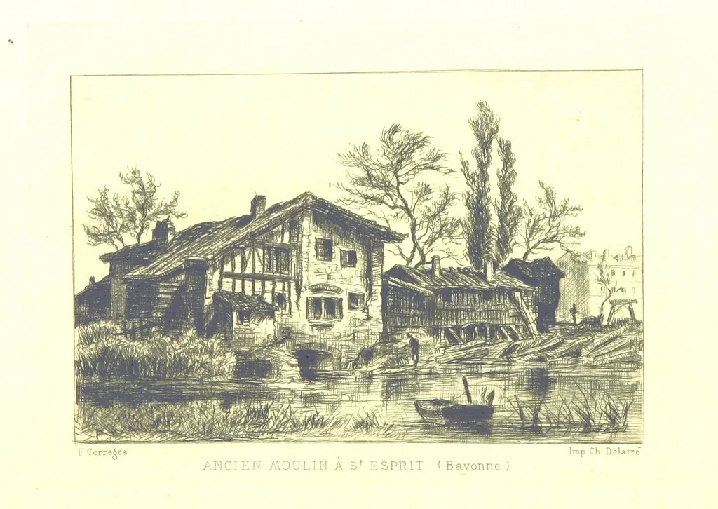 An illustration from Bayonne historique et pittoresque ... Illustrations à l'eau-forte par F. Corrèges, 1893, leaf 194