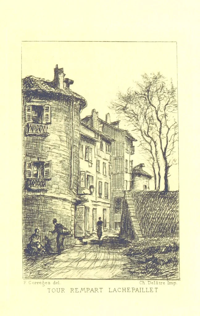 An illustration from Bayonne historique et pittoresque ... Illustrations à l'eau-forte par F. Corrèges, 1893, leaf 33