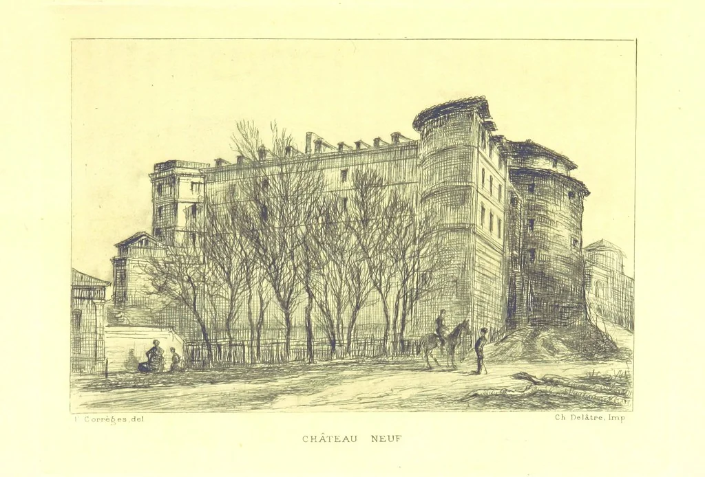 An illustration from Bayonne historique et pittoresque ... Illustrations à l'eau-forte par F. Corrèges, 1893, leaf 45