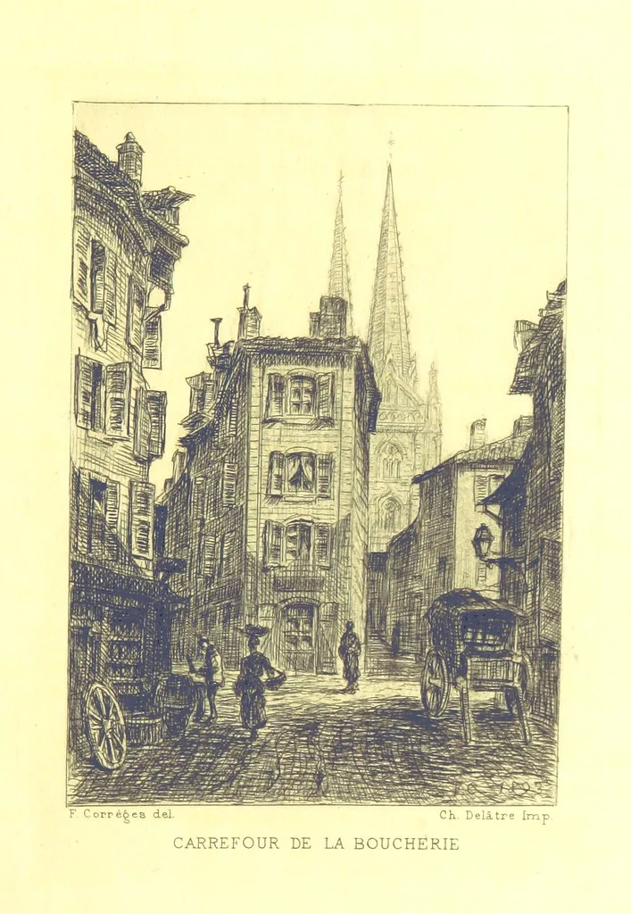 An illustration from Bayonne historique et pittoresque ... Illustrations à l'eau-forte par F. Corrèges, 1893, leaf 49