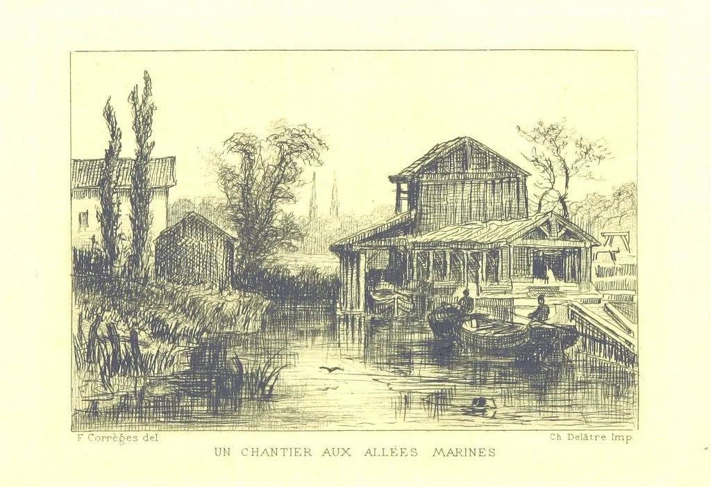 An illustration from Bayonne historique et pittoresque ... Illustrations à l'eau-forte par F. Corrèges, 1893, leaf 82