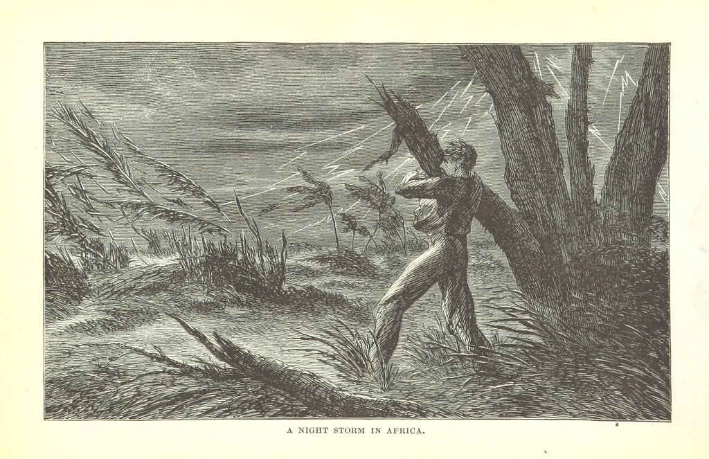 An illustration from Wild Life under the Equator. Narrated for young people, etc, 1869, leaf 95