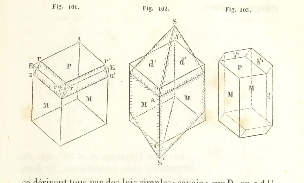 An illustration from Traité de Minéralogie, 1855, leaf 149