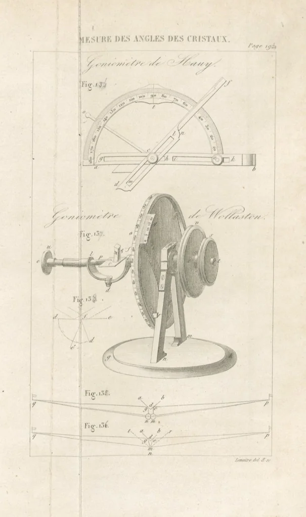 An illustration from Traité de Minéralogie, 1855, leaf 213