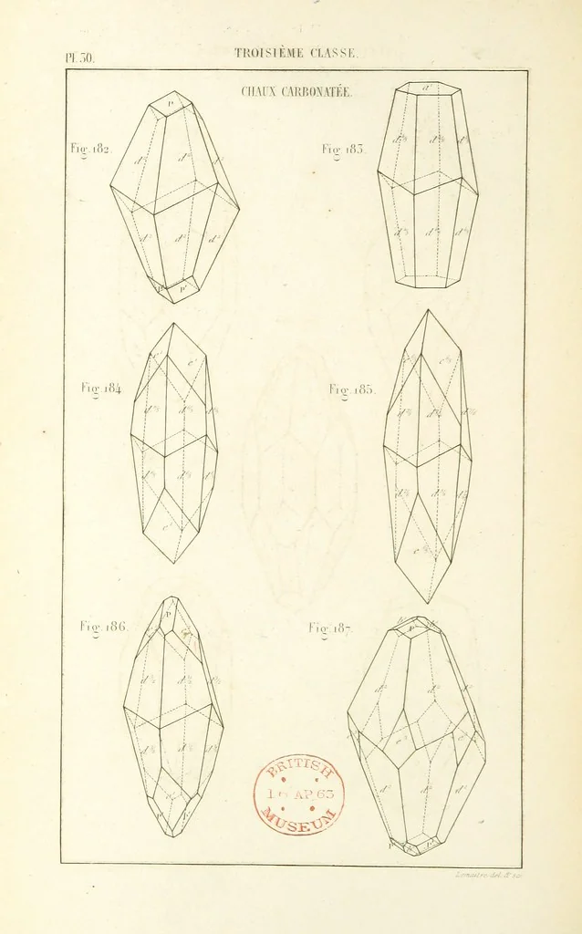 An illustration from Traité de Minéralogie, 1855, leaf 102