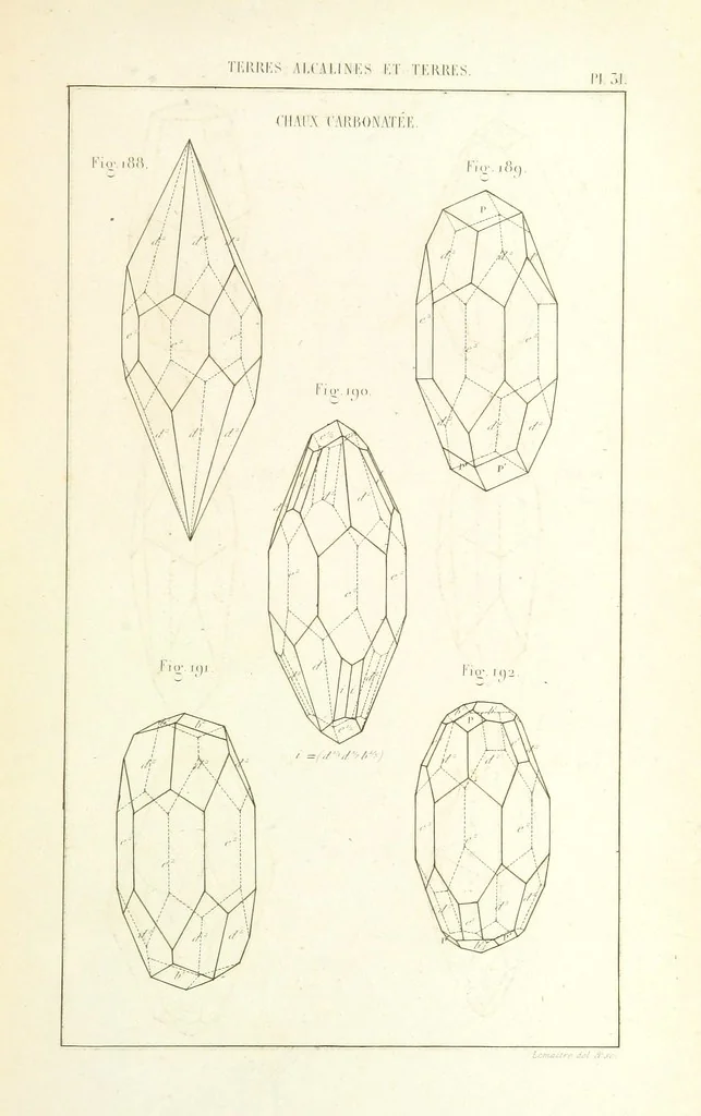 An illustration from Traité de Minéralogie, 1855, leaf 103
