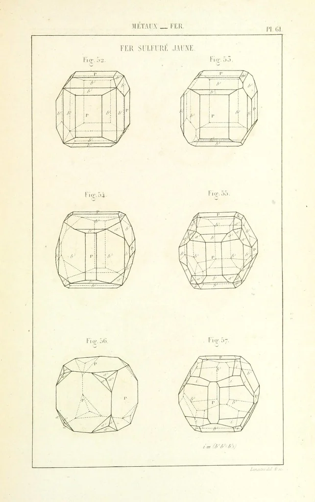 An illustration from Traité de Minéralogie, 1855, leaf 133