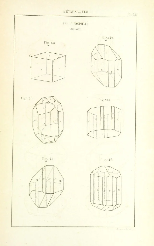An illustration from Traité de Minéralogie, 1855, leaf 147