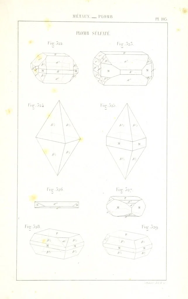 An illustration from Traité de Minéralogie, 1855, leaf 177
