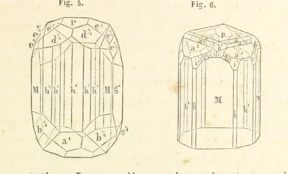 An illustration from Traité de Minéralogie, 1855, leaf 19