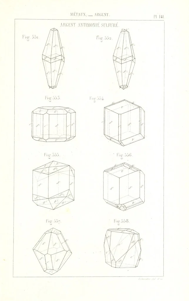 An illustration from Traité de Minéralogie, 1855, leaf 213