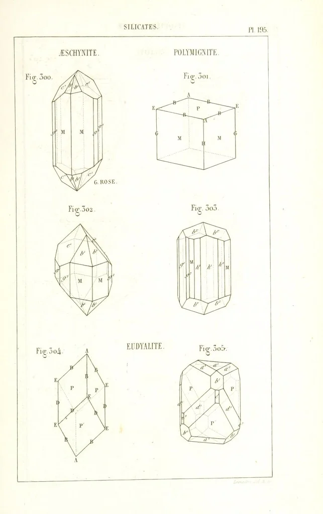 An illustration from Traité de Minéralogie, 1855, leaf 267