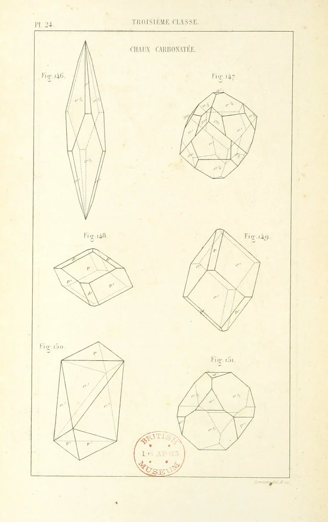 An illustration from Traité de Minéralogie, 1855, leaf 96