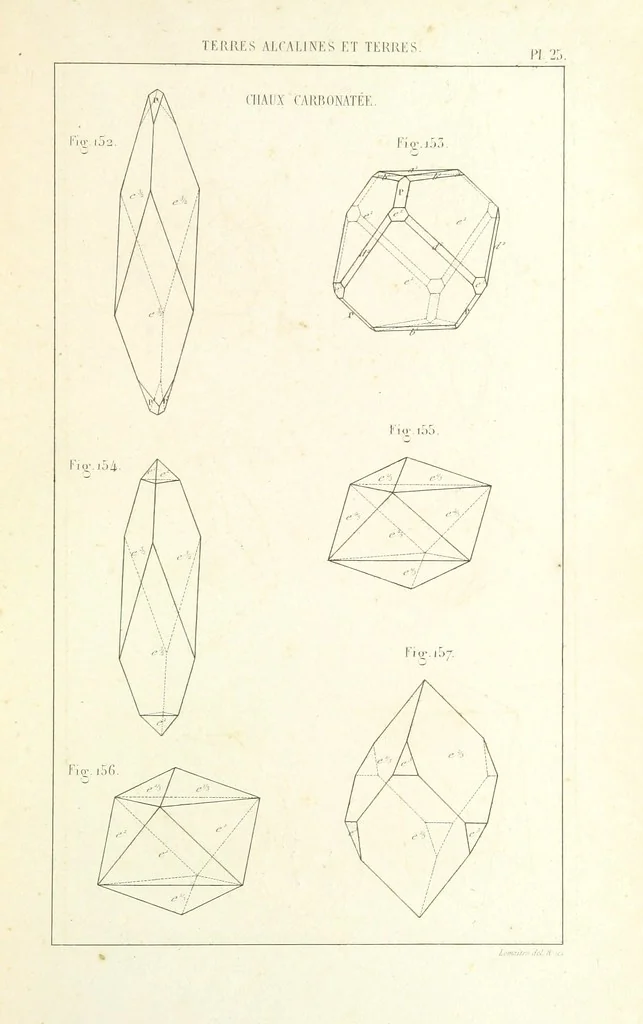 An illustration from Traité de Minéralogie, 1855, leaf 97