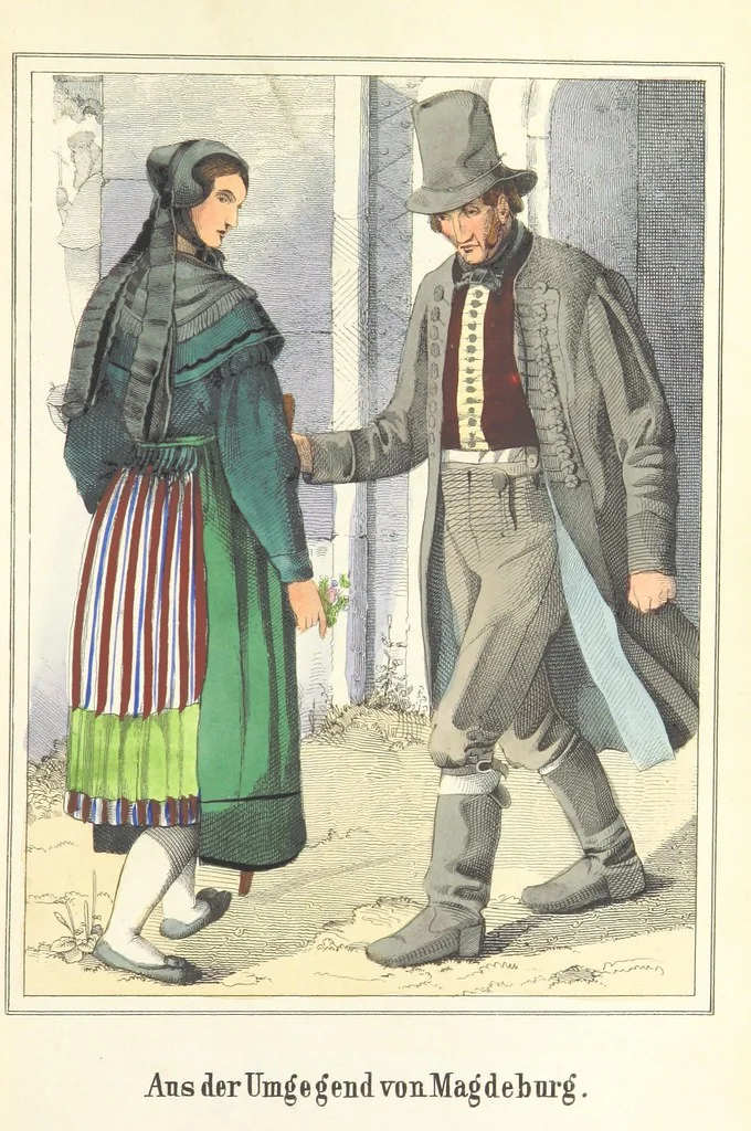 An illustration from Das Deutsche Volk in seinen Mundarten, Sitten, Gebräuchen, Festen und Trachten ... Mit 50 kolorirten Bildern, 1847, leaf 119