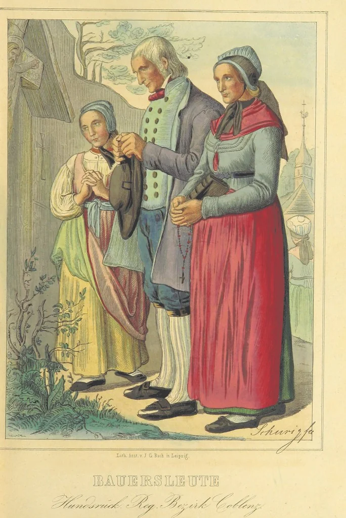 An illustration from Das Deutsche Volk in seinen Mundarten, Sitten, Gebräuchen, Festen und Trachten ... Mit 50 kolorirten Bildern, 1847, leaf 189