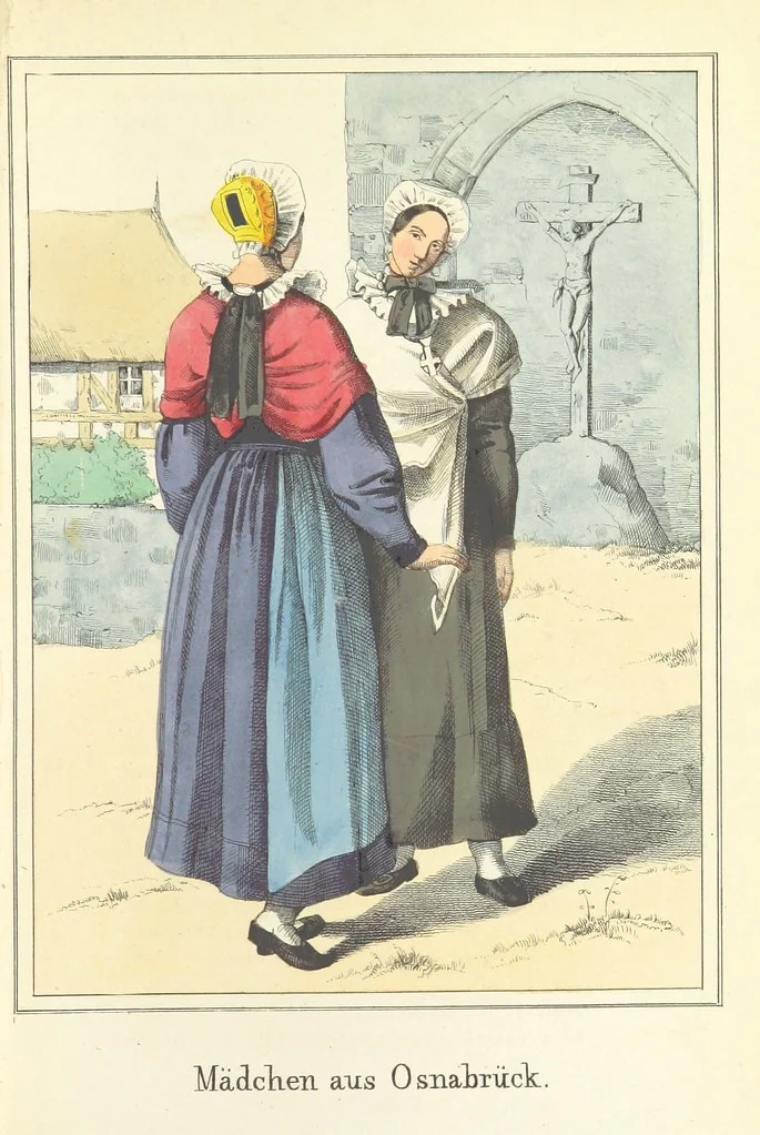 An illustration from Das Deutsche Volk in seinen Mundarten, Sitten, Gebräuchen, Festen und Trachten ... Mit 50 kolorirten Bildern, 1847, leaf 209