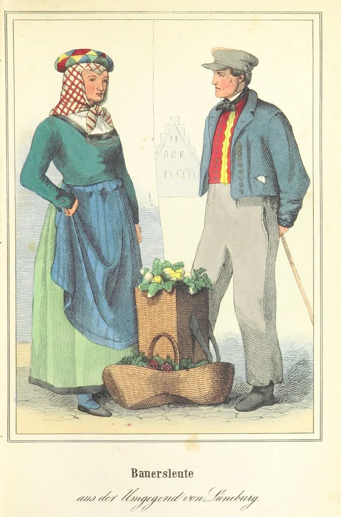An illustration from Das Deutsche Volk in seinen Mundarten, Sitten, Gebräuchen, Festen und Trachten ... Mit 50 kolorirten Bildern, 1847, leaf 211