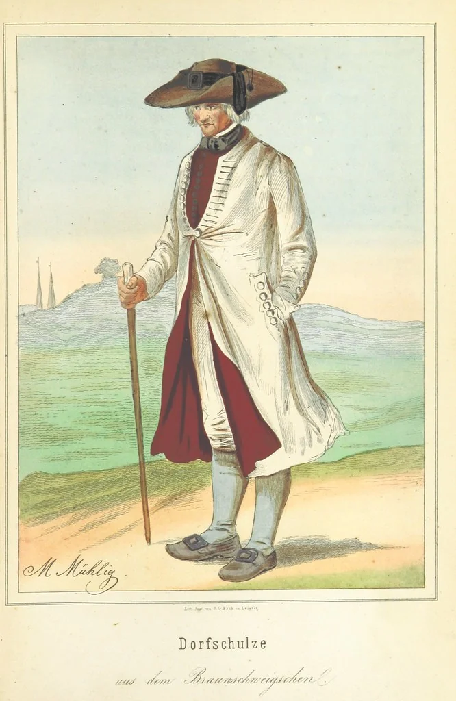 An illustration from Das Deutsche Volk in seinen Mundarten, Sitten, Gebräuchen, Festen und Trachten ... Mit 50 kolorirten Bildern, 1847, leaf 217