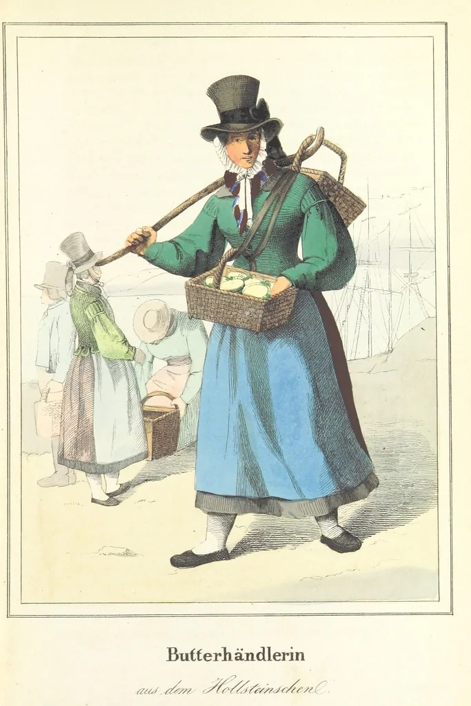 An illustration from Das Deutsche Volk in seinen Mundarten, Sitten, Gebräuchen, Festen und Trachten ... Mit 50 kolorirten Bildern, 1847, leaf 225