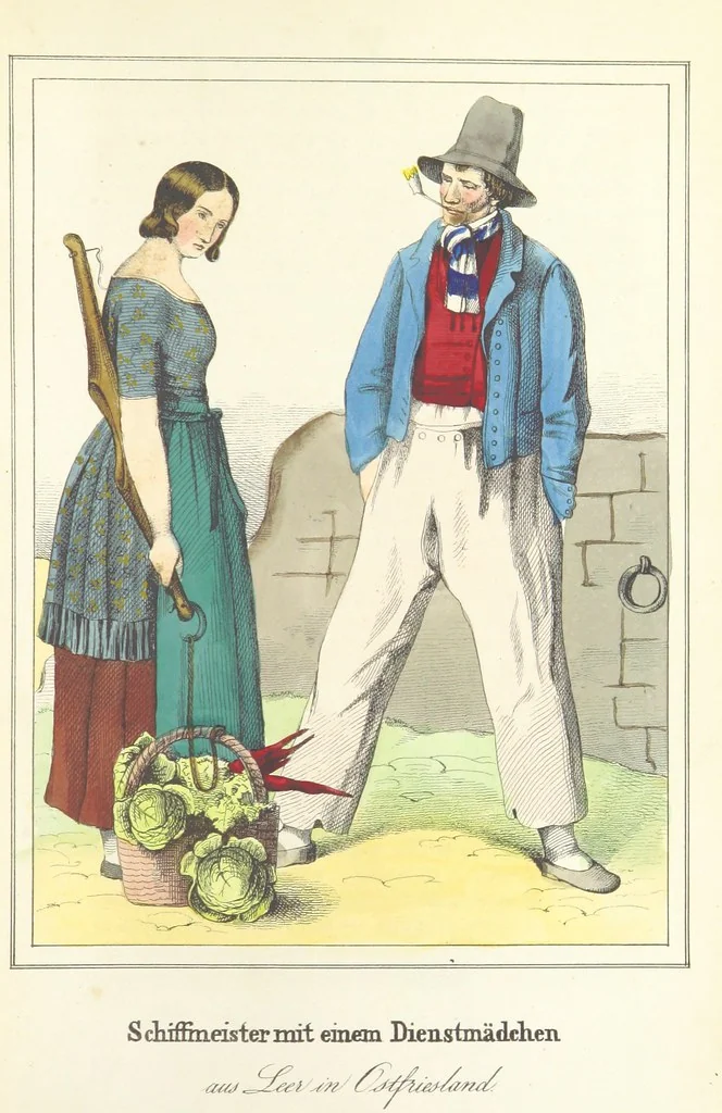 An illustration from Das Deutsche Volk in seinen Mundarten, Sitten, Gebräuchen, Festen und Trachten ... Mit 50 kolorirten Bildern, 1847, leaf 239