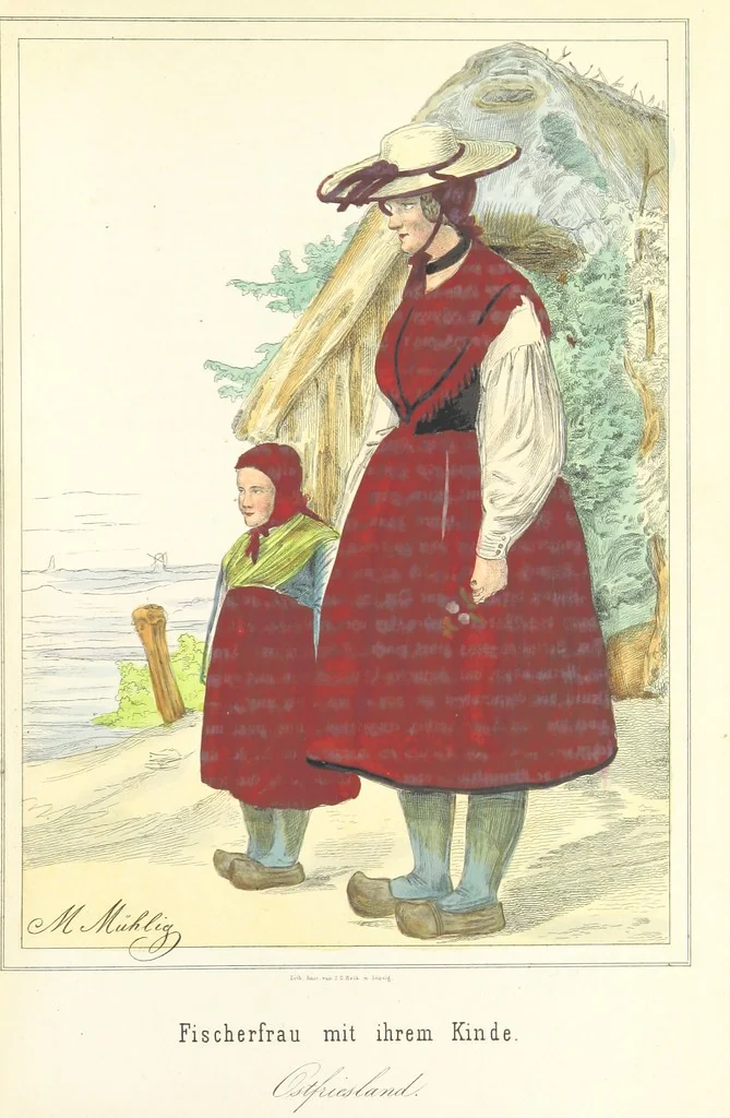 An illustration from Das Deutsche Volk in seinen Mundarten, Sitten, Gebräuchen, Festen und Trachten ... Mit 50 kolorirten Bildern, 1847, leaf 247