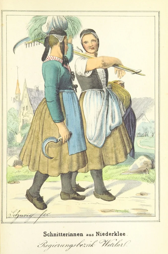 An illustration from Das Deutsche Volk in seinen Mundarten, Sitten, Gebräuchen, Festen und Trachten ... Mit 50 kolorirten Bildern, 1847, leaf 379