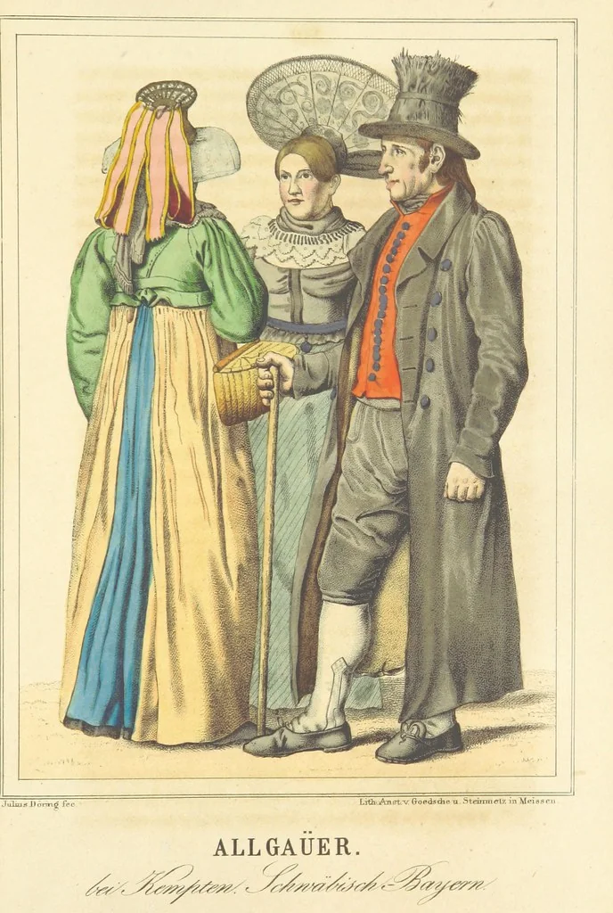 An illustration from Das Deutsche Volk in seinen Mundarten, Sitten, Gebräuchen, Festen und Trachten ... Mit 50 kolorirten Bildern, 1847, leaf 395