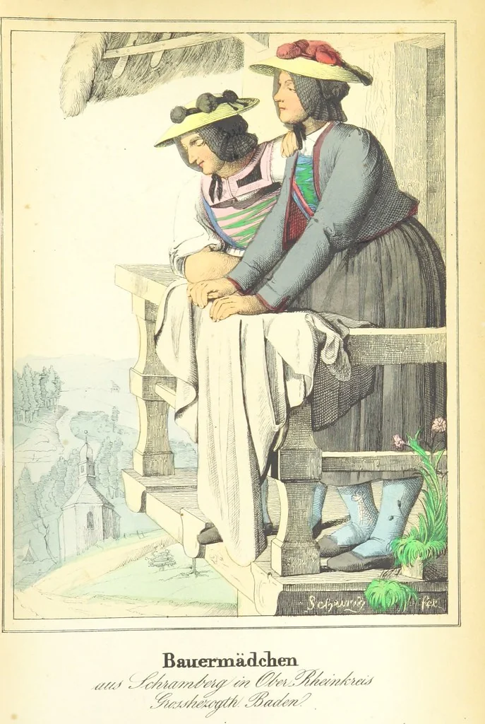 An illustration from Das Deutsche Volk in seinen Mundarten, Sitten, Gebräuchen, Festen und Trachten ... Mit 50 kolorirten Bildern, 1847, leaf 405